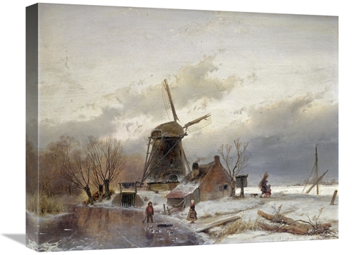 Global Gallery GCS-268519-22-142 22 in. A Frozen River Landscape with 