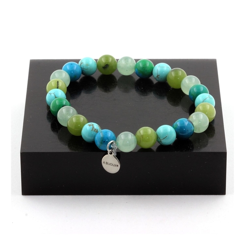 Jade + Aventurine + Chrysocolla + Turquoise Bracelet 