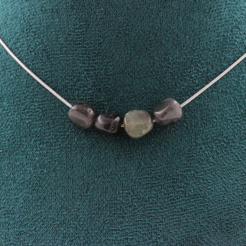 Labradorite from Finland 4 beads necklace