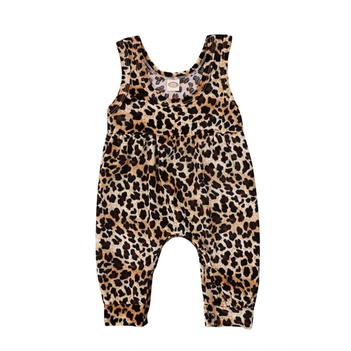 Hot Leopard Summer Sleeveless Newborn Baby