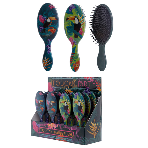 Fun Tropical Toucan Design Handy Hair Brush