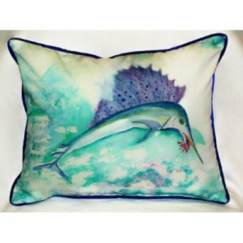 Betsy Drake HJ446 Betsys Sailfish Throw Pillow- 16 x 20 in.