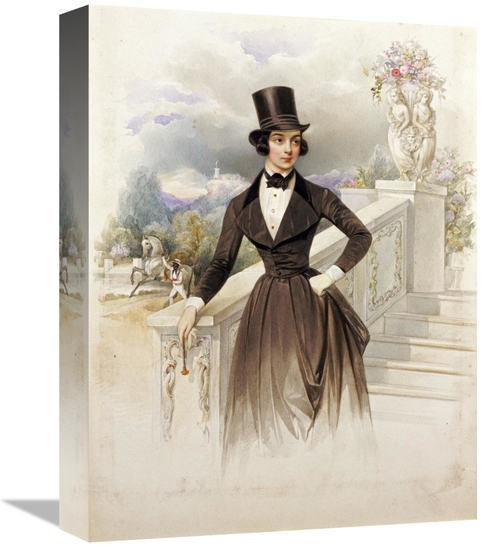 Global Gallery GCS-266507-16-142 16 in. Lady in Riding Habit Art Print