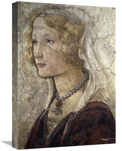 Global Gallery GCS-276814-22-142 22 in. Young Woman Receives Gifts Fro