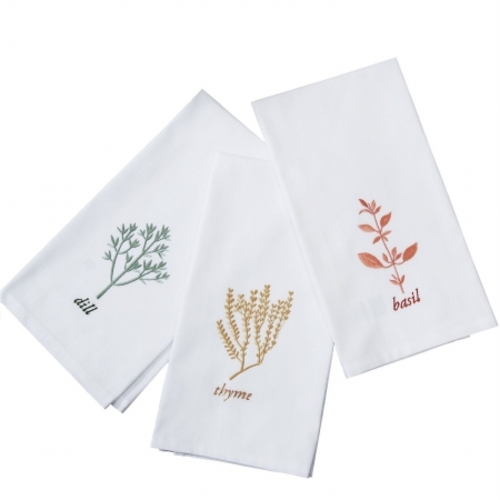 Textrade KT150001TUS 20 x 27 in. Kitchen Towels 6 Piece Set with Embro