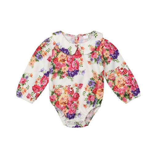 Lovely Toddler Infant Baby Girl Flowers Bodysuits