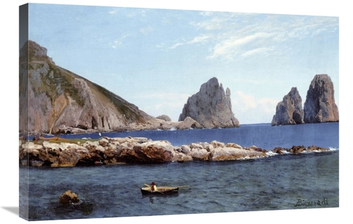 Global Gallery GCS-267707-30-142 30 in. Rowing Off the Rocks Art Print