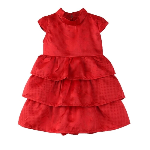 Princess Kids Girl Red Sleeveless Bridesmaid