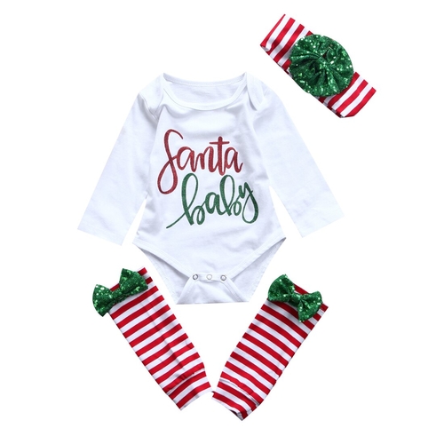 Babies Xmas Bodysuit Clothing Set Newborn Infant