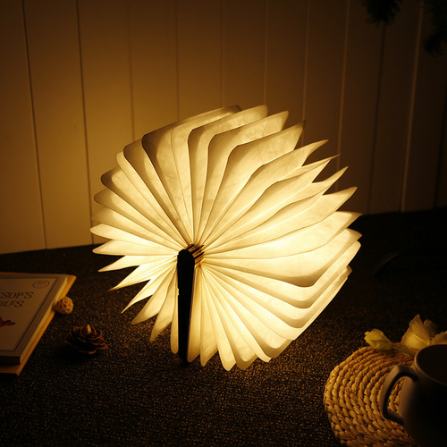 LED Night Light Folding Book Light USB Port