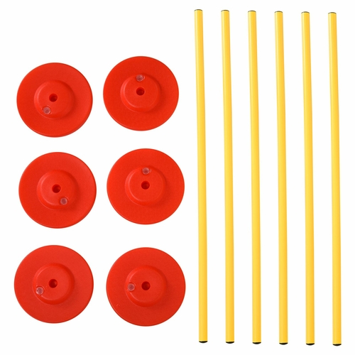 PawHut Dog Agility Training Fun Obstacle Course Set w/ Weaves Poles 