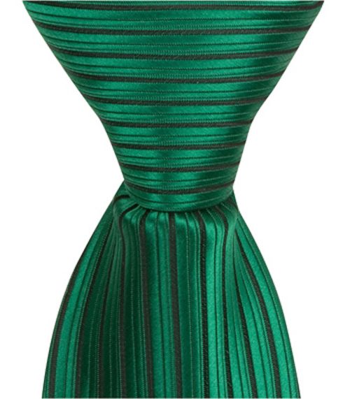 G5 - 59 in. Adult Necktie - Green With Black Stripe