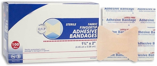 Dukal Adhesive Bandages. Case of 2400 Fabric Bandages 1.5" x 3" for