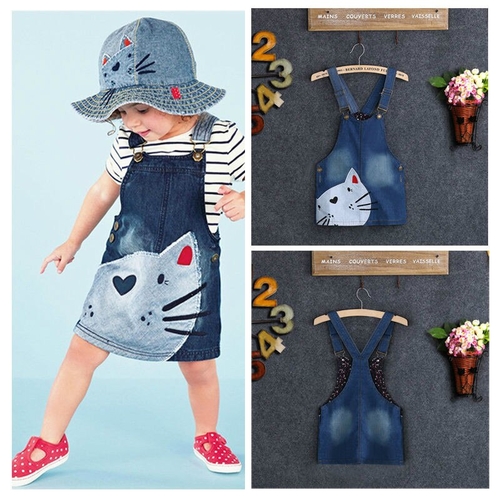 Cute Cartoon Cat Toddler Kids Baby Girls Summer