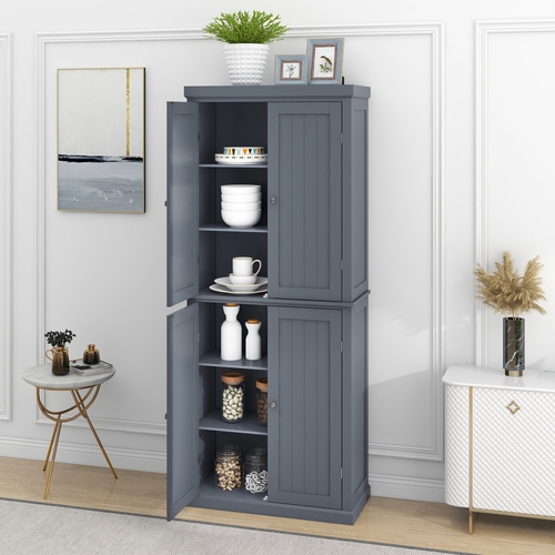 Freestanding Tall Kitchen Pantry, 72.4" Minimalist Kitchen Storage