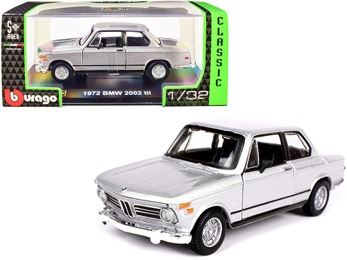 1972 BMW 2002 tii Silver Metallic \Classic\" Series 1/32 Diecast Model
