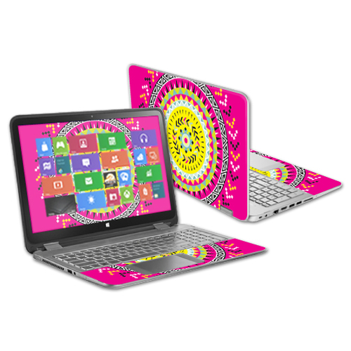 Mightyskins HPENVY15-Pink Aztec 15.6 in. Skin Decal Wrap for HP Envy X