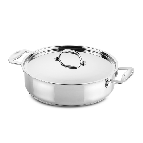 NON STICK SAUTE PAN 2 HANDLES  GLAMOUR STONE CM 26