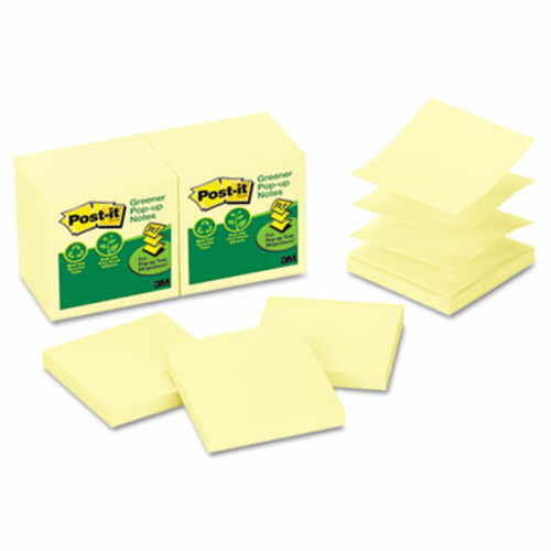 Sticky note Greener Notes R330RP-12YW Recycled Pop-Up Notes Refill- 3 