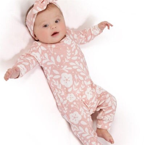 Infant Baby Girls Floral Long Sleeve Romper