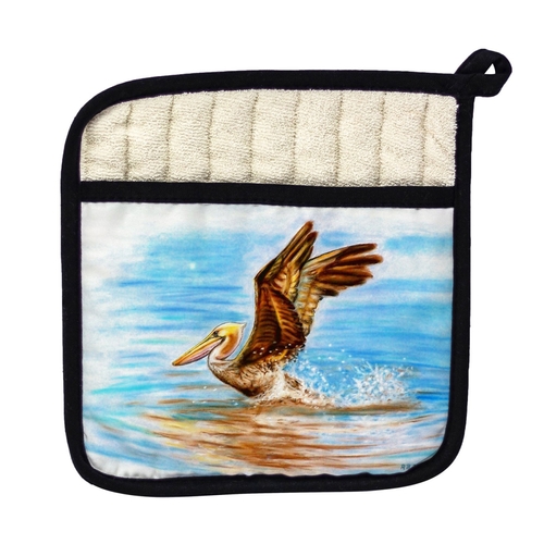 Betsy Drake PT050P Flying Pelican Pot Holder
