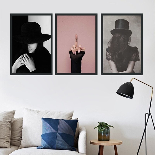 Modern Lady Print Nordic Canvas