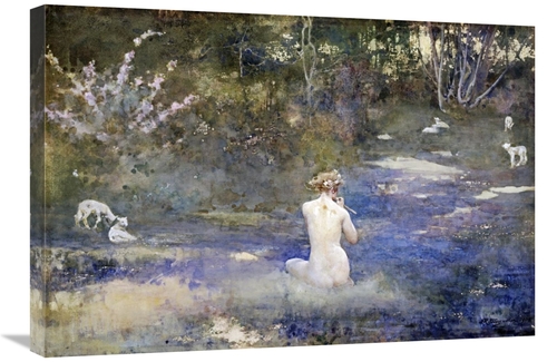 Global Gallery GCS-267566-30-142 30 in. A Pastoral Art Print - John Re