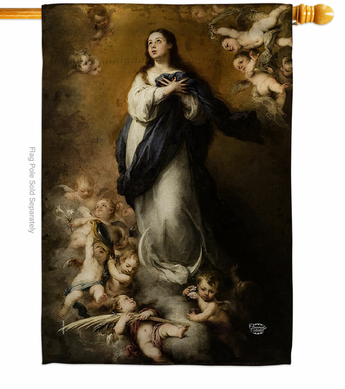 Ornament Collection H192375-BO 28 x 40 in. Immaculate Conception House