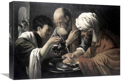 Global Gallery GCS-276929-22-142 22 in. Pilate Washing His Hands Art P