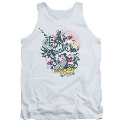 Dc-Power Trio - Adult Tank Top - White & Large