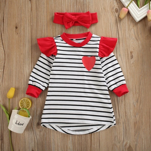 Pudcoco Autumn Newborn kidds Baby Girl Striped