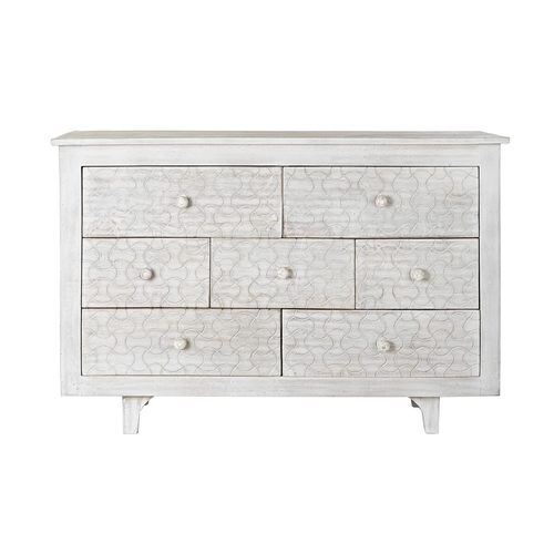 Chest of drawers DKD Home Decor White Multicolour Metal Mango wood