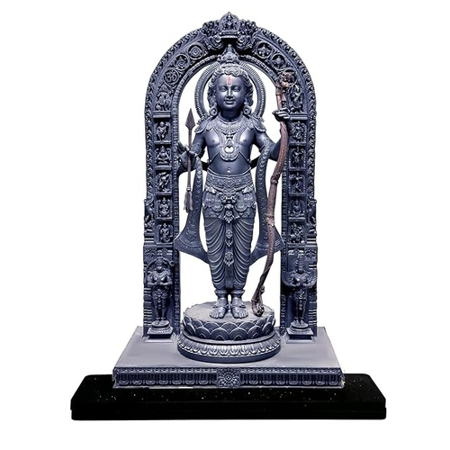 Pink N Purple Ram Lalla Mdf Cutout (Black) Of Ram Lalla In Ayodhya