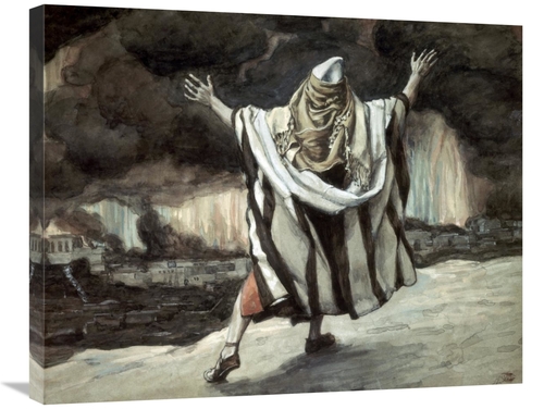 Global Gallery GCS-280194-30-142 30 in. Abraham Sees Sodom in Flames A
