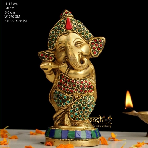 BRASS MUSIC GANESH STONE WORK