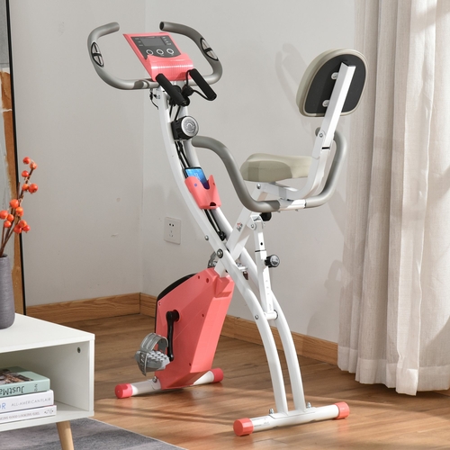 Soozier 2 in 1 Upright  Exercise Bike Stationary Foldable Magnetic