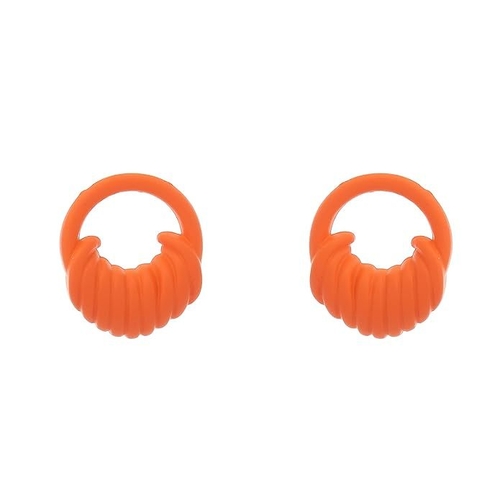 Pop Delight Orange Earrings Plastic Hoop Earring for women