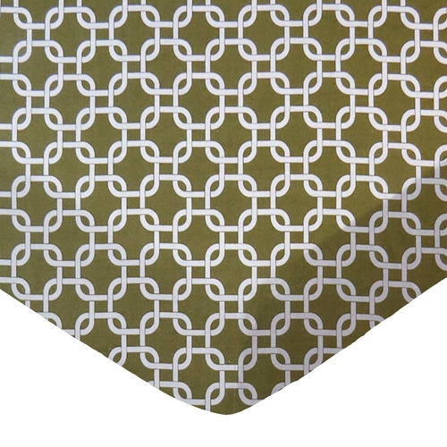 SheetWorld Fitted Cradle Sheet - 100% Cotton Woven - Sage Links, Made