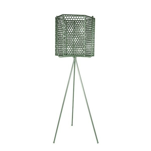 Adele Tripod Metal Mesh Plant Stand Teal