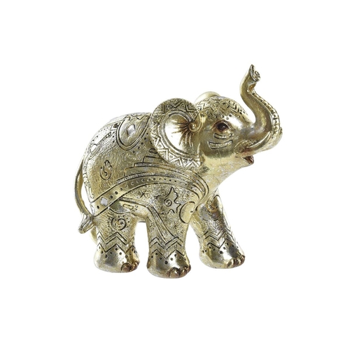 Decorative Figure DKD Home Decor Golden Elephant Colonial 13 x 6 x 13