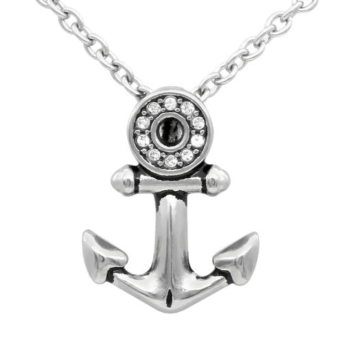 Sparkling Eye Anchor Necklace 