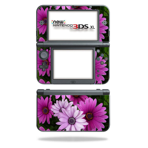 MightySkins NI3DSXL2-Purple Flowers Skin Decal Wrap for New Nintendo 3