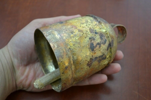 Handmade Rusty Iron Metal Farm Bell 5 1/4"