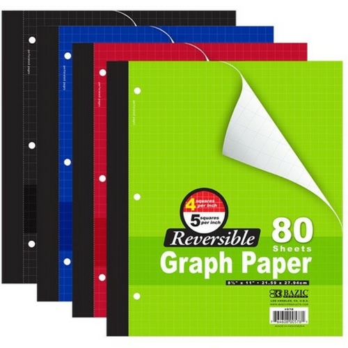 Bazic 578     80 Ct. 8.5" X 11" Reversible 4"/5" Q
