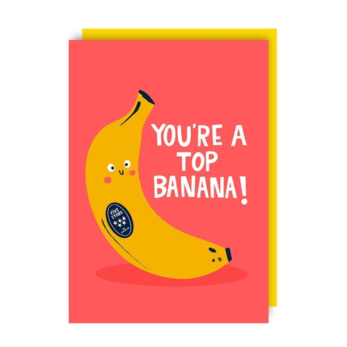 Top Banana Well Done Congratulations Card (Pack of 6)