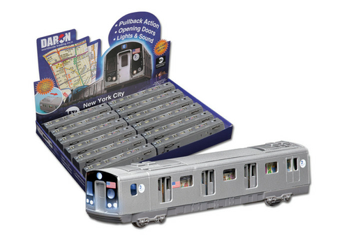 Diecast Pullbacks TM703 Mta Pullback Subway Car 12 Piece Display