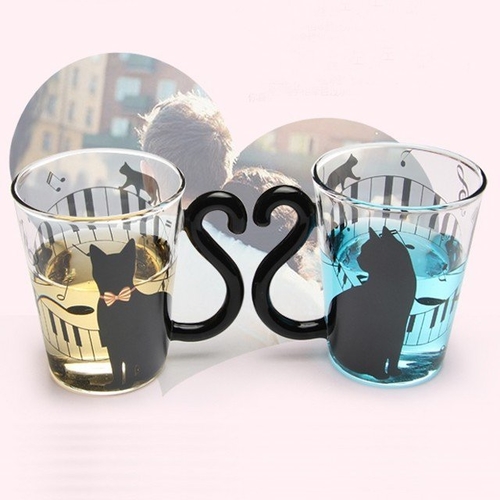 Creative Cat Glass Milk Mug