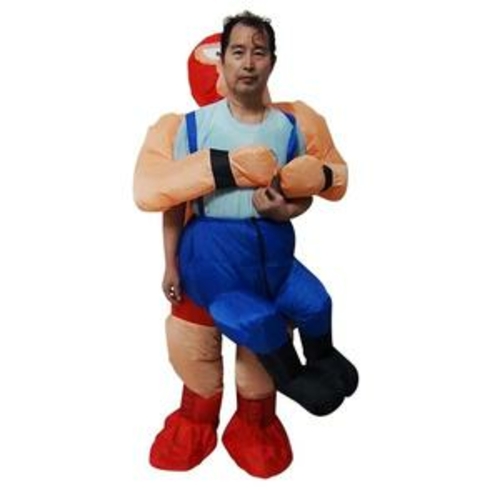 Wrestler Fancy Dress Inflatable Suit -Fan Operated Costume