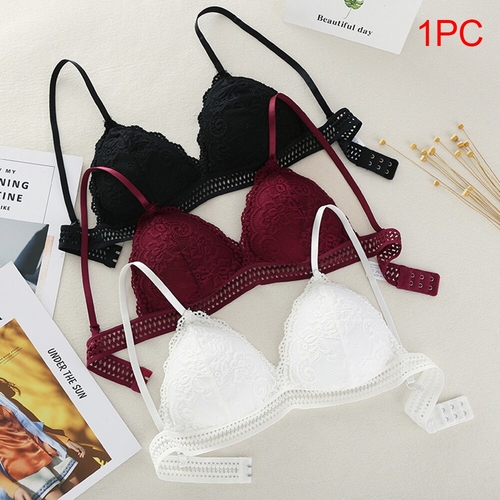 Thin French Style Bralette Lace Wireless Triangle