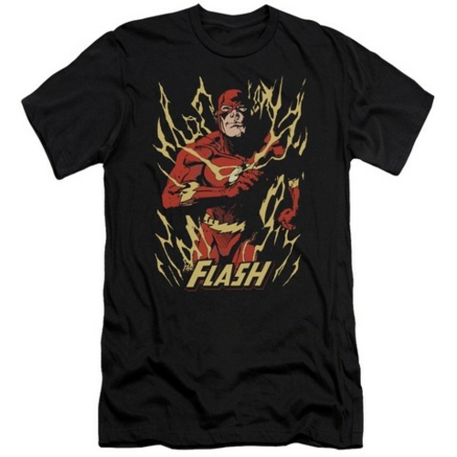 Trevco Jla-Flash Flare Short Sleeve Adult 30-1 Tee- Black - XL
